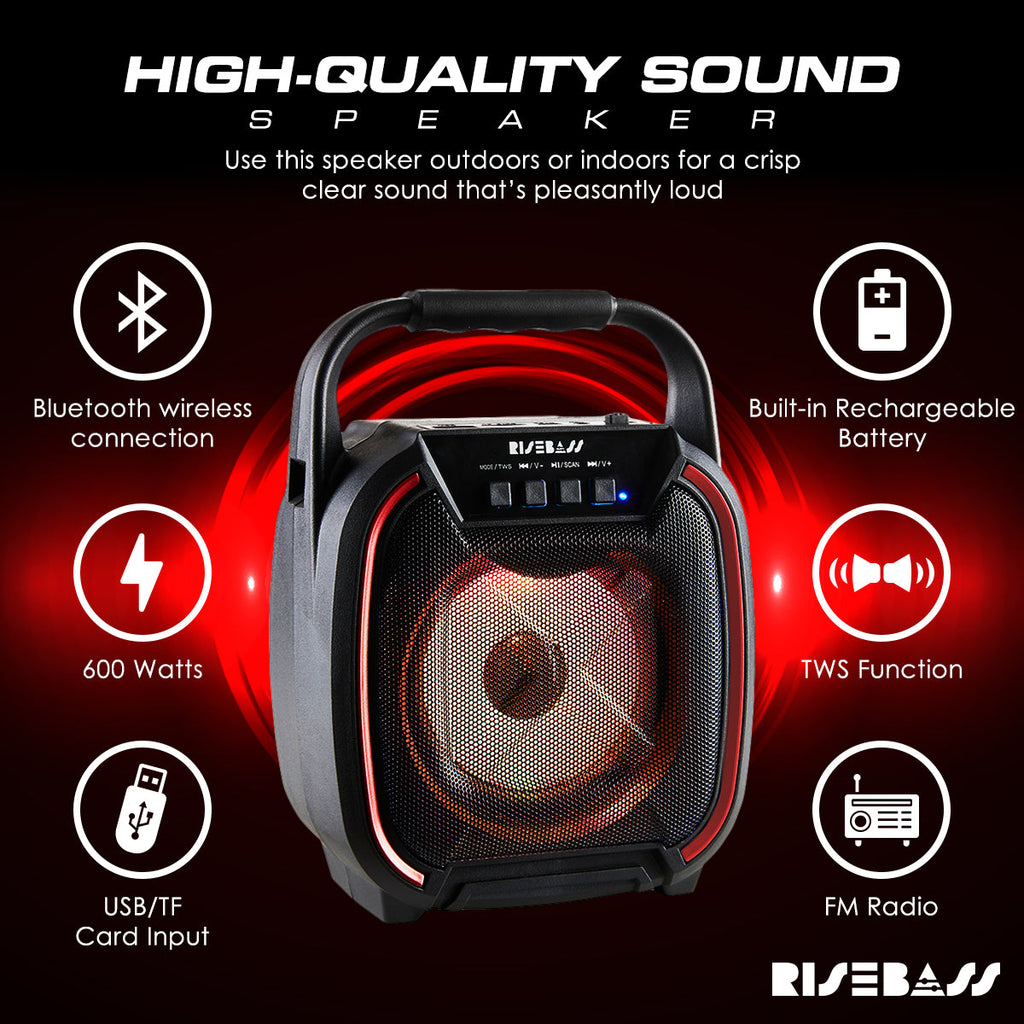 8" 600W PartyPro Wireless Speaker - TWS Bluetooth