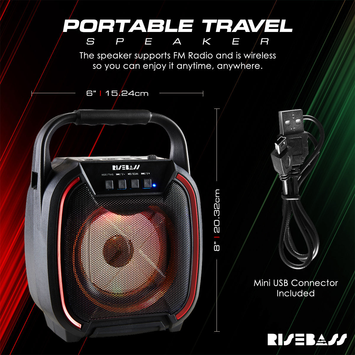 8" 600W PartyPro Wireless Speaker - TWS Bluetooth