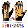 LYRX Professional Football Receiver Gloves with Optimal Silicone Palm Non-Slip Grip Control Ultra-Stick Sports Lightweight Glove and Precision Fit (Black-Gold Flag Youth L (6.5"))